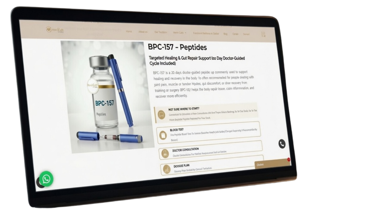 RevitaLife website mockup 2