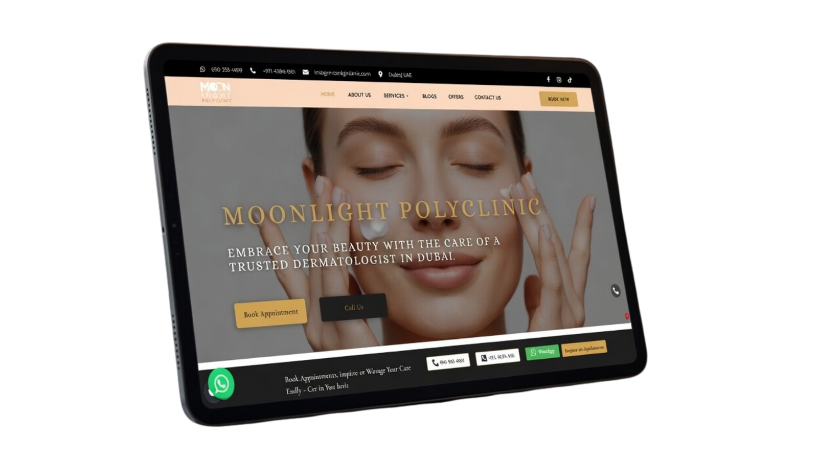 Moonlight website mockup 3